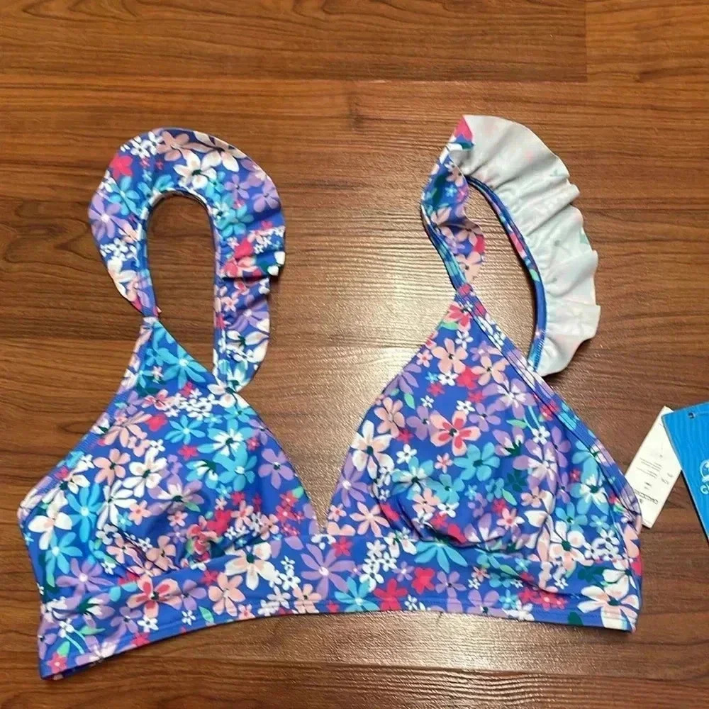 New! CUPSHE‎ Women's Bikini Sets Two Piece Ditsy Swimsuit size Med - Picture 6 of 9